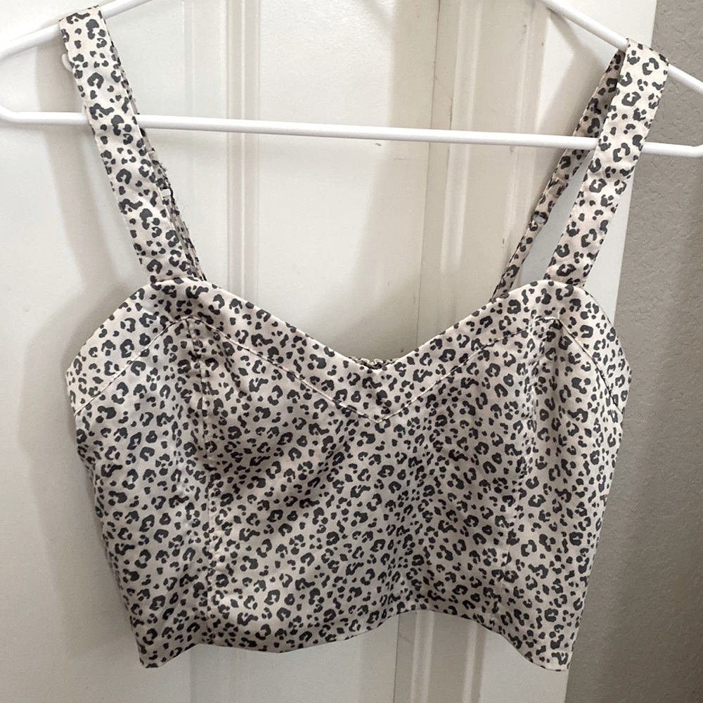 Abercrombie & Fitch Animal Print Crop Top